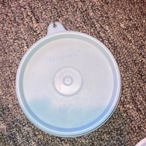 Vintage Tupperware Bowl Lid - Blue grey/navy Round Lid - Replacement Parts